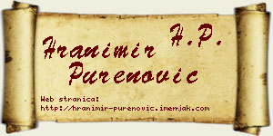 Hranimir Purenović vizit kartica